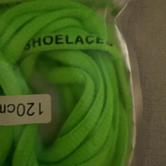A pair of neon green and a pair of orange off white style "shoelaces" NWT 120 CM - Picture 2 of 4